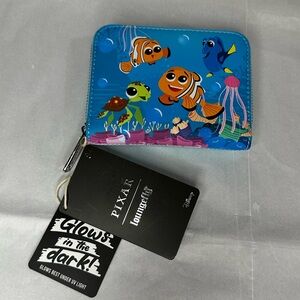 Loungefly Disney Pixar Finding Nemo 20th Anniversary GITD Zip Around Wallet NWT